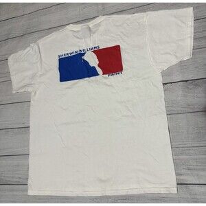 Sherwin Williams Painters Work T Shirt Men's XL White Cover The Earth Vintage